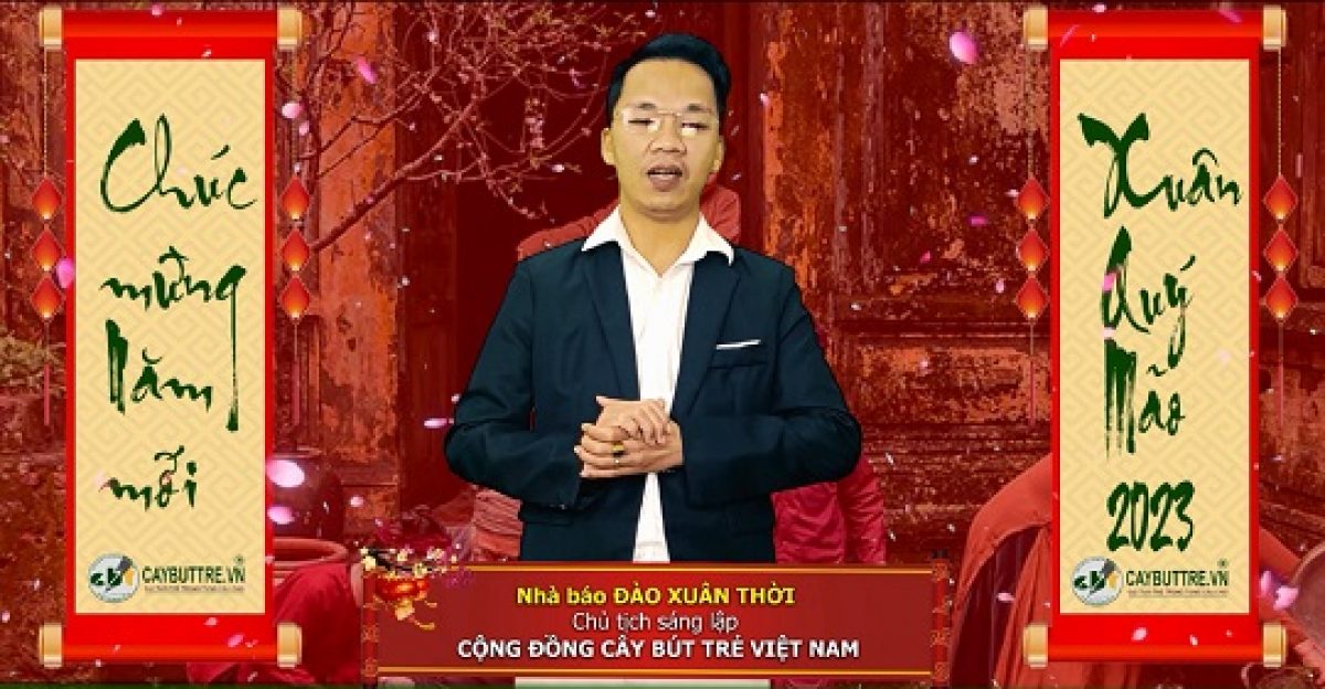 Chúc tết Giao thừa 2023 | Chủ tịch Cộng đồng Cây Bút Trẻ Việt Nam | Nhà báo Ngự Miêu